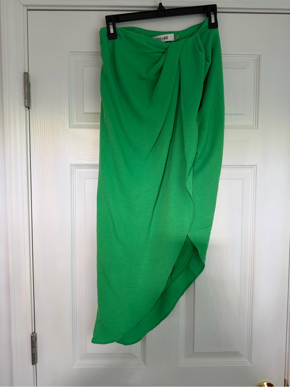 Green Draped Do+be Midi asymmetrical Skirt size small